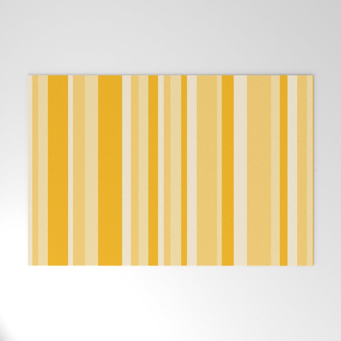 Classic Stripes XXII - Golden Sunshine Yellow Welcome Mat Gallery Image 1