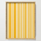 Classic Stripes XXII - Golden Sunshine Yellow Serving Tray Gallery Image 1