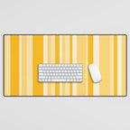 Classic Stripes XXII - Golden Sunshine Yellow Desk Mat Gallery Image 1