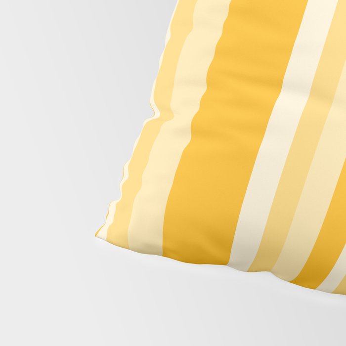 Classic Stripes XXII - Golden Sunshine Yellow Pillow Sham Gallery Image 4