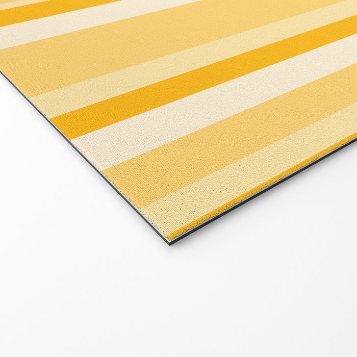 Classic Stripes XXII - Golden Sunshine Yellow Welcome Mat Gallery Image 2