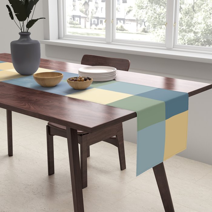 Bold Natural Checks Pattern - Large VIII Table Runner Gallery Image 2