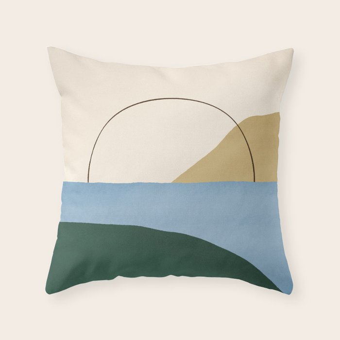 Coastal Landscape 1 Throw Pillow Gallery Image 6