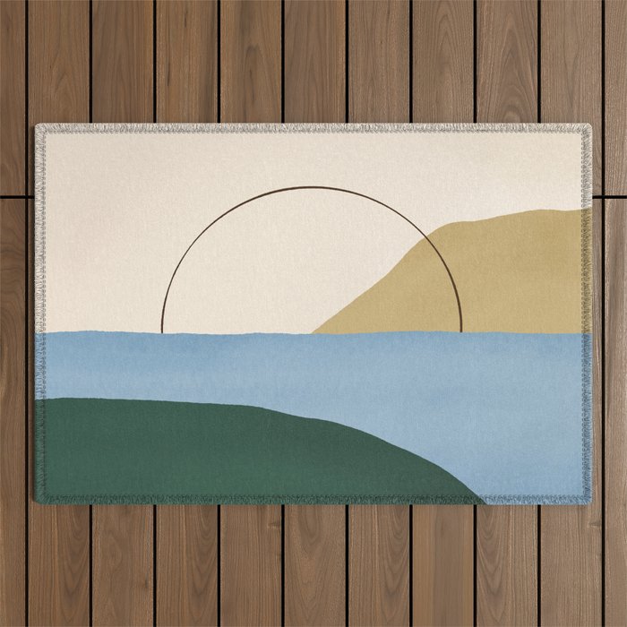 Coastal Landscape 1 Outdoor Rug Gallery Image 1