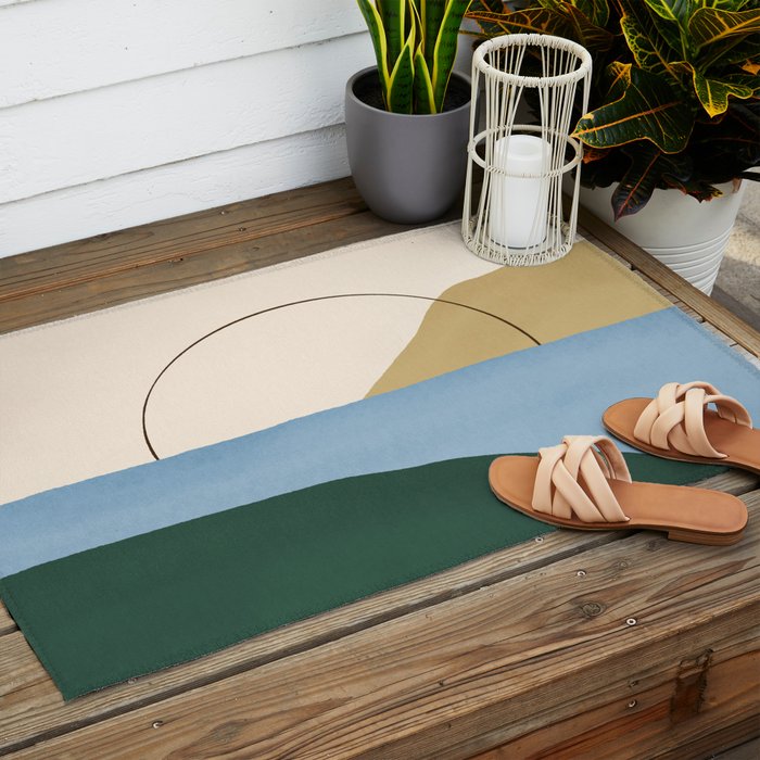 Coastal Landscape 1 Outdoor Rug Gallery Image 2