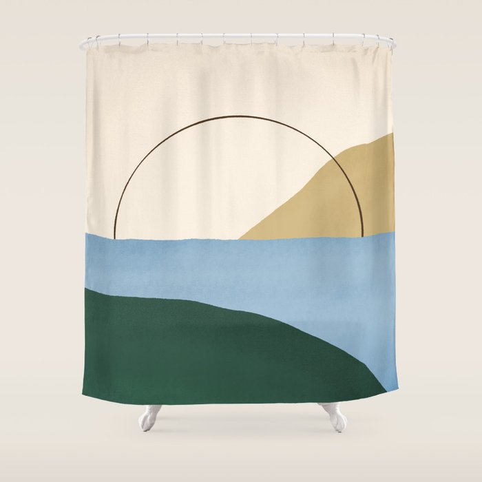 Coastal Landscape 1 Shower Curtain Gallery Image 1