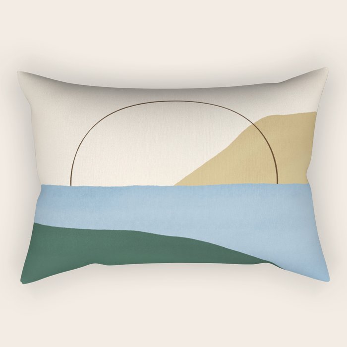 Coastal Landscape 1 Rectangular Pillow Gallery Image 1