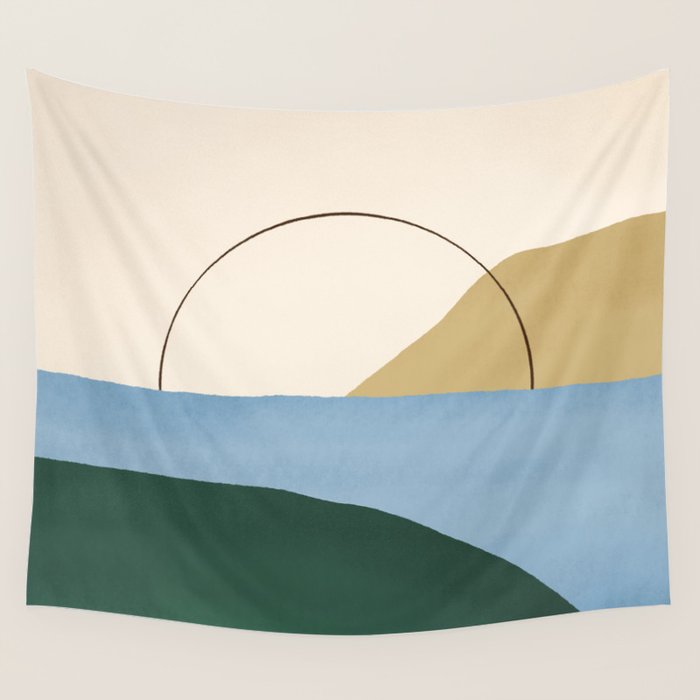 Coastal Landscape 1 Wall Tapestry Gallery Image 1