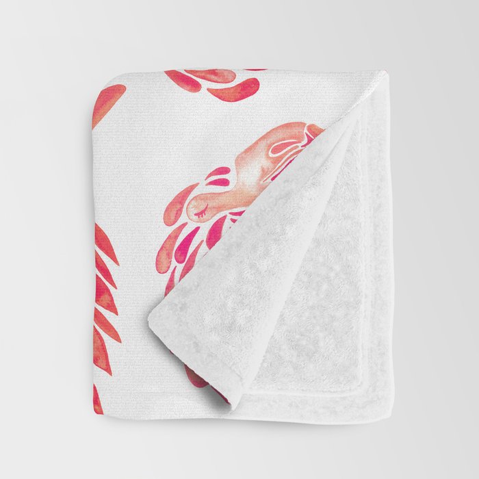 Miami Flamingo - Pink OmbrÃ© Throw Blanket Gallery Image 3