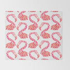 Miami Flamingo - Pink OmbrÃ© Throw Blanket Gallery Image 2