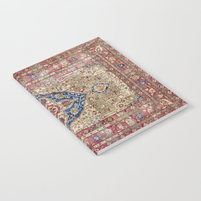 Antique Silk Kashan Persian Rug Print Notebook Gallery Image 1