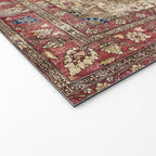 Antique Silk Kashan Persian Rug Print Welcome Mat Gallery Image 2
