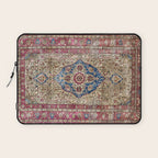 Antique Silk Kashan Persian Rug Print Laptop Sleeve Gallery Image 1