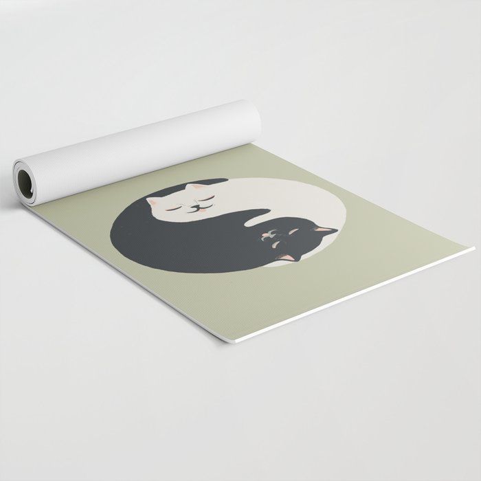 Hidden cat 26 yin yang hug Yoga Mat Gallery Image 2