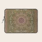 Antique French Art Nouveau Savonnerie Sage Green Blush Carpet Laptop Sleeve Gallery Image 1