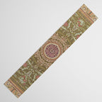 Antique French Art Nouveau Savonnerie Sage Green Blush Carpet Table Runner Gallery Image 3