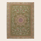 Antique French Art Nouveau Savonnerie Sage Green Blush Carpet Poster Gallery Image 4