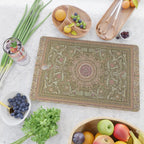 Antique French Art Nouveau Savonnerie Sage Green Blush Carpet Cutting Board Gallery Image 2