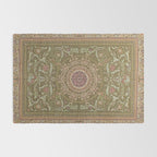 Antique French Art Nouveau Savonnerie Sage Green Blush Carpet Rug Gallery Image 2