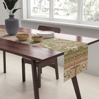 Antique French Art Nouveau Savonnerie Sage Green Blush Carpet Table Runner Gallery Image 2