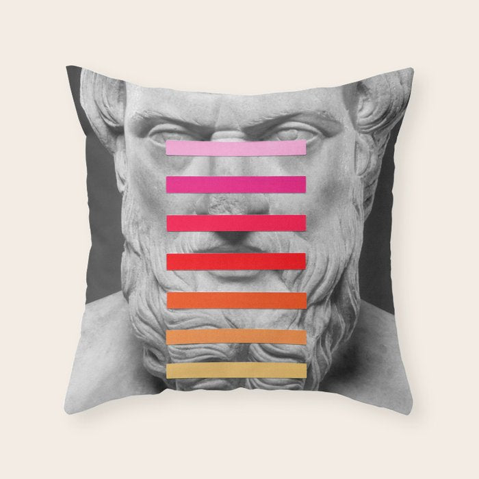 Sculpture With A Spectrum 2 Throw Pillow Gallery Image 1