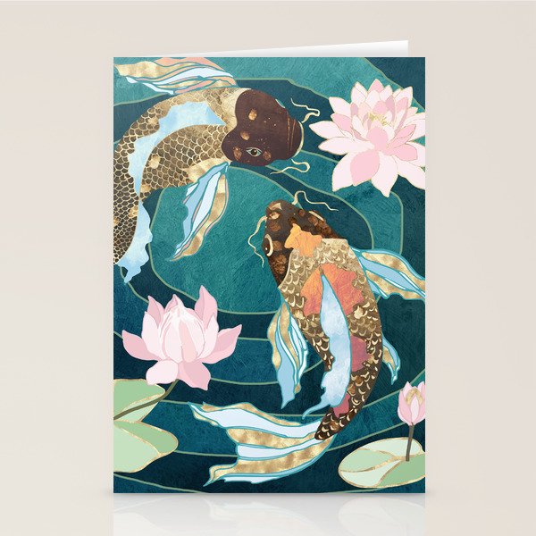 Metallic Koi III Stationery Card Gallery Image 2