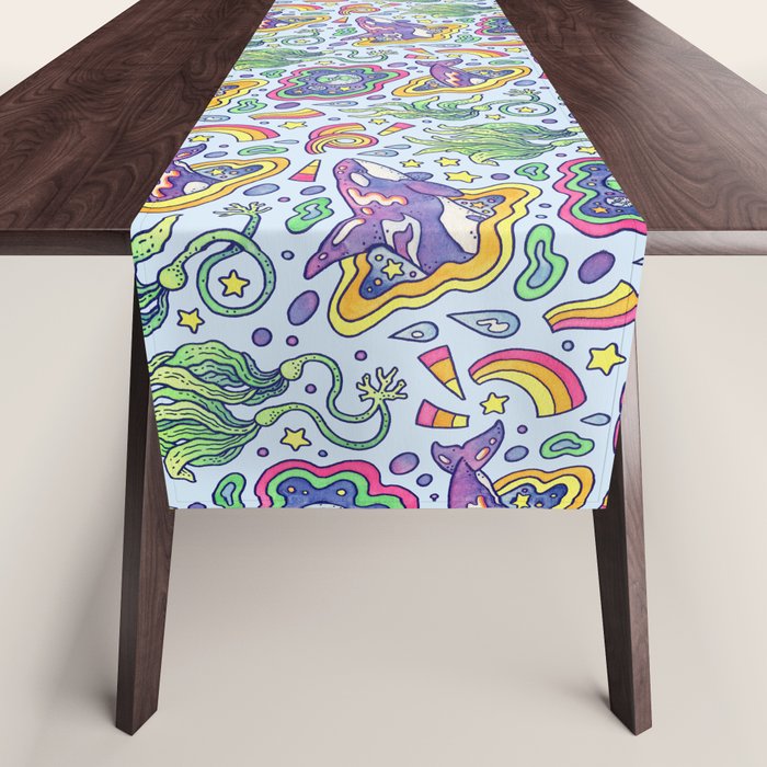 Ocean Portal I: Orca | Whale Space Art Table Runner Gallery Image 1