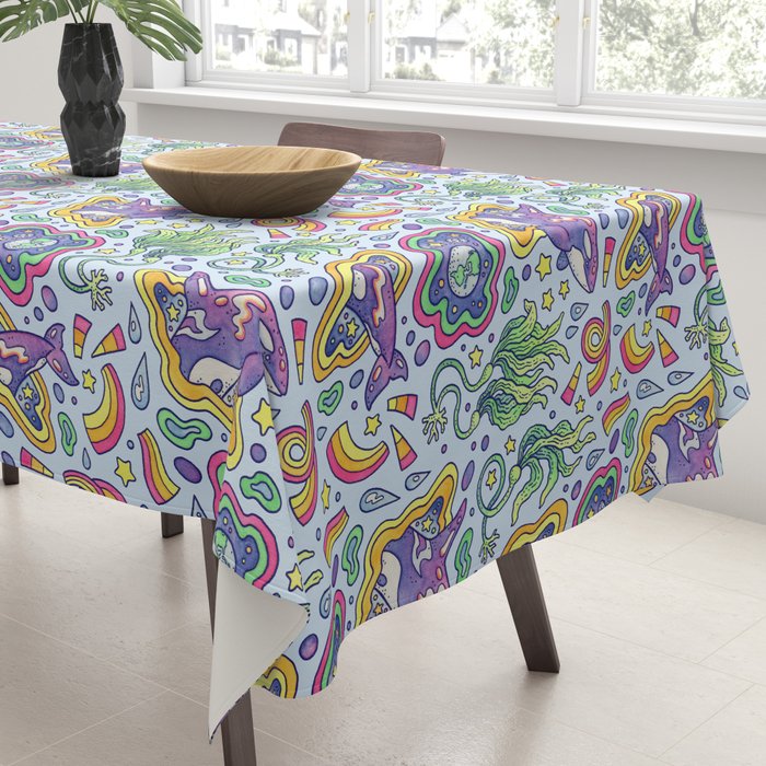 Ocean Portal I: Orca | Whale Space Art Tablecloth Gallery Image 3