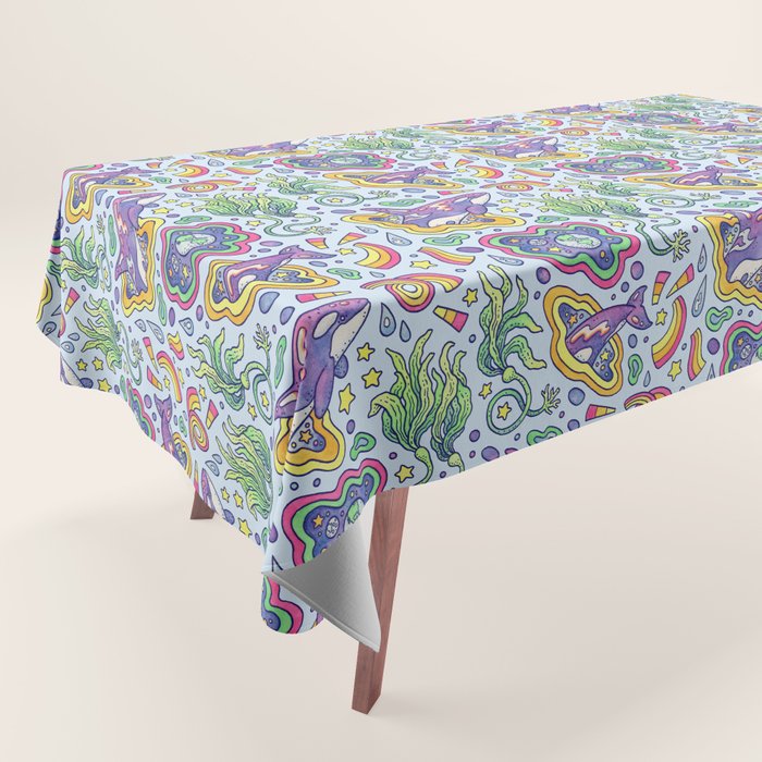 Ocean Portal I: Orca | Whale Space Art Tablecloth Gallery Image 1
