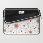 Retro Starburst Mid Century Modern Atomic Stars in Blue Orange Gray Beige Laptop Sleeve Gallery Image 2