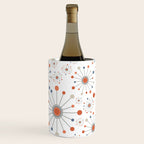 Retro Starburst Mid Century Modern Atomic Stars in Blue Orange Gray Beige Wine Chiller Gallery Image 1