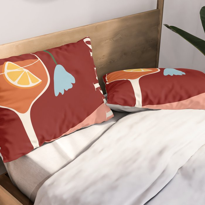 Aperol Spritz Cocktail Pillow Sham Gallery Image 2