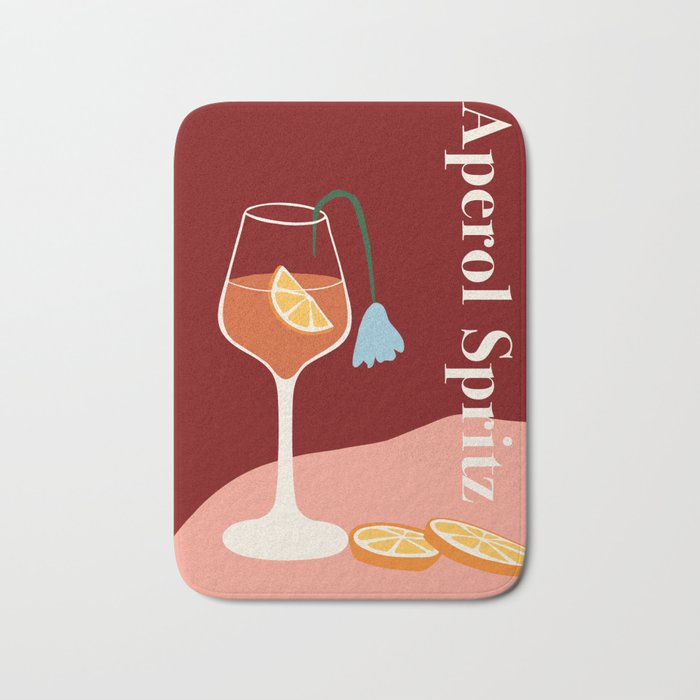 Aperol Spritz Cocktail Bath Mat Gallery Image 1