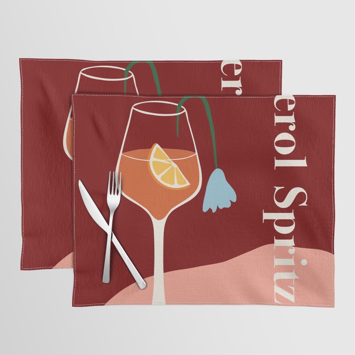 Aperol Spritz Cocktail Placemat Gallery Image 1