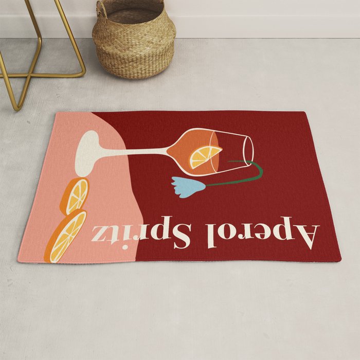 Aperol Spritz Cocktail Rug Gallery Image 1