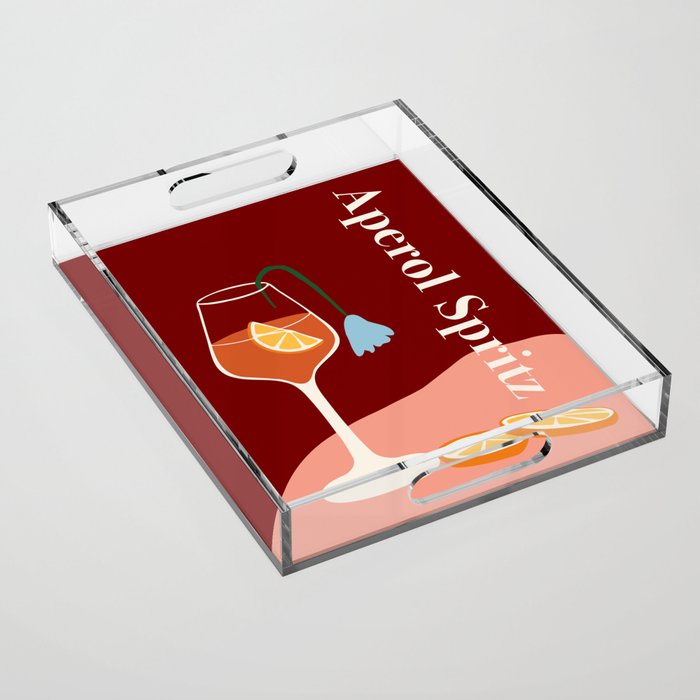 Aperol Spritz Cocktail Acrylic Tray Gallery Image 1