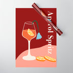 Aperol Spritz Cocktail Wrapping Paper Gallery Image 1