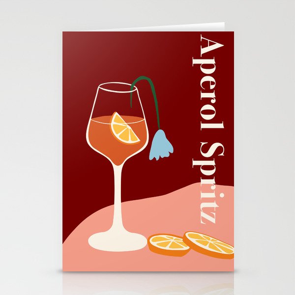 Aperol Spritz Cocktail Stationery Card Gallery Image 1