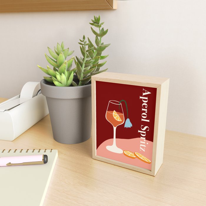 Aperol Spritz Cocktail Mini Art Print Gallery Image 2