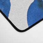Watercolor berries and branches - blue and orange Desk Mat Gallery Image 4