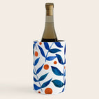 Watercolor berries and branches - blue and orange Wine Chiller Gallery Image 3