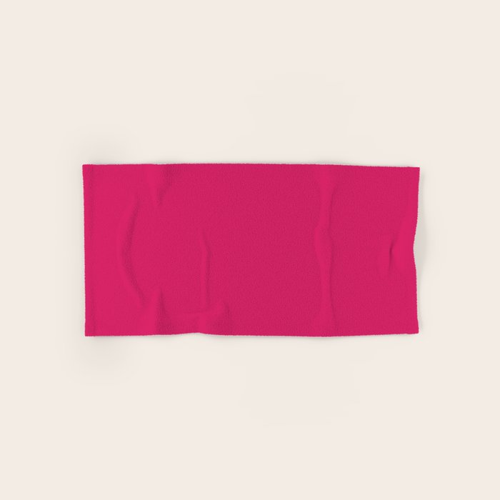 Magenta Pink Solid Color Bath Towel Gallery Image 1
