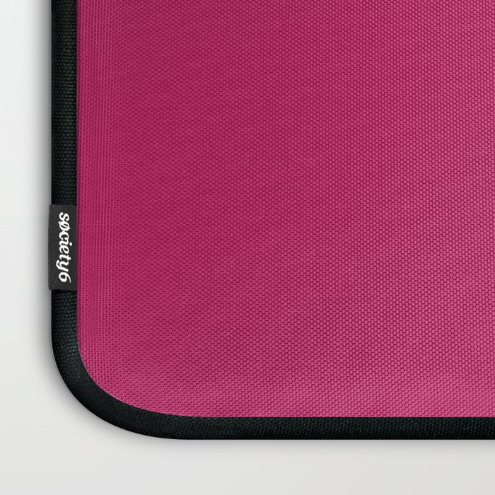 Magenta Pink Solid Color Laptop Sleeve Gallery Image 3