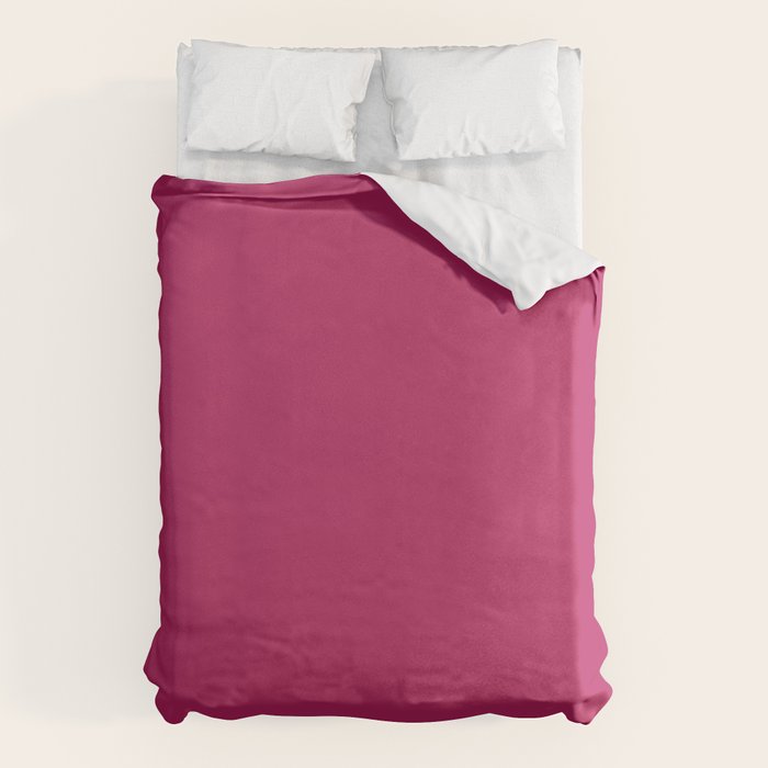 Magenta Pink Solid Color Duvet Cover Gallery Image 1