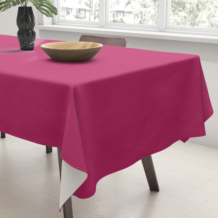 Magenta Pink Solid Color Tablecloth Gallery Image 3