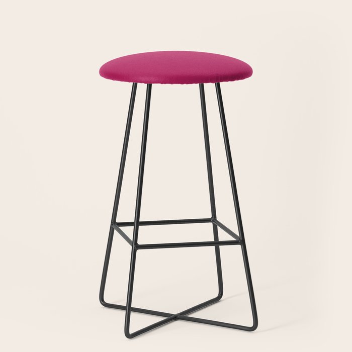 Magenta Pink Solid Color Stool Gallery Image 1