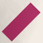 Magenta Pink Solid Color Yoga Mat Gallery Image 1