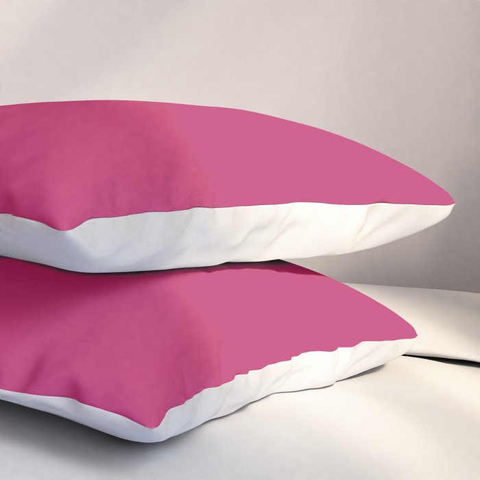 Magenta Pink Solid Color Pillow Sham Gallery Image 3