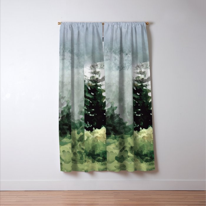 Pine Trees 2 Window Curtain Gallery Image 3