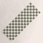 Checkerboard - Olive Green Yoga Mat Gallery Image 1